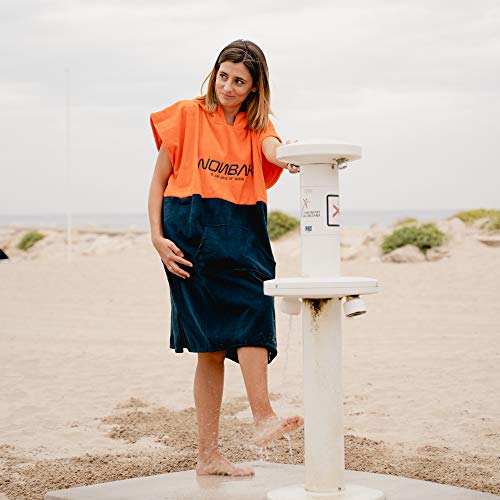 Nonbak Poncho Surf con Capucha y Bolsillo Poncho Toalla cambiarse de Ropa natación/Changing Robe (Small/Medium)
