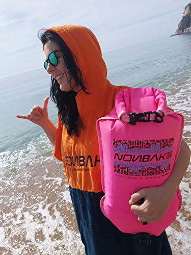 Nonbak Poncho Surf con Capucha y Bolsillo Poncho Toalla cambiarse de Ropa natación/Changing Robe (Small/Medium)