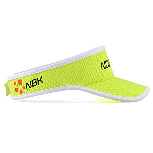 Nonbak Visera/Visor Unisex Talla única Muy Ligera Running, Deportes Outdoor, Aire Libre, Casual, (Amarillo flúor)