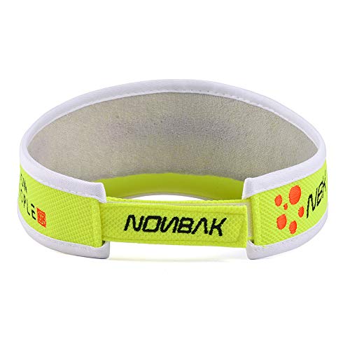 Nonbak Visera/Visor Unisex Talla única Muy Ligera Running, Deportes Outdoor, Aire Libre, Casual, (Amarillo flúor)