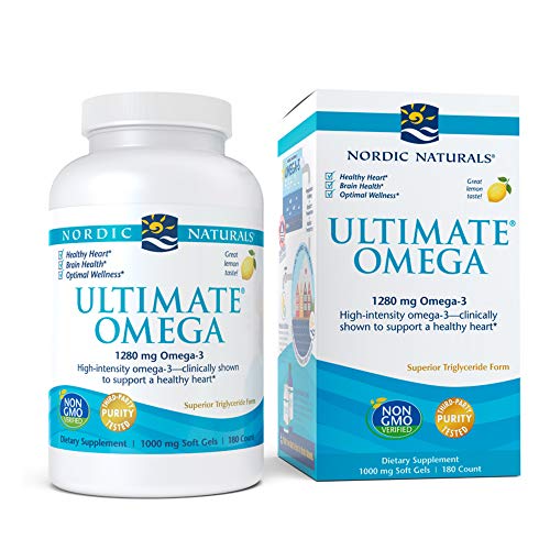 Nordic Naturals Ultimate Omega, 1280Mg Sabor Limón - 180 Cápsulas Blandas 180 Unidades 310 g