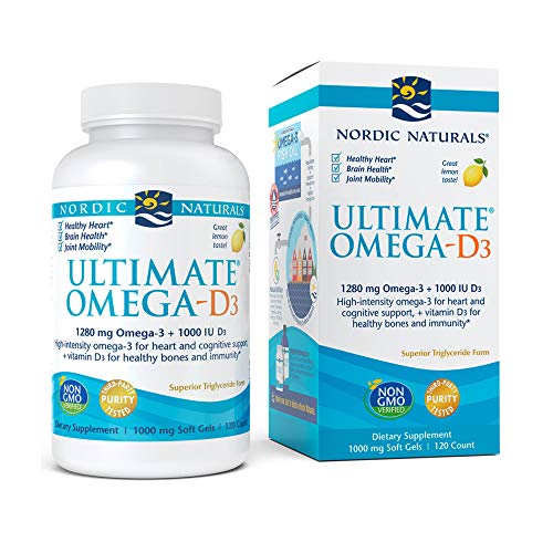 Nordic Naturals Ultimate Omega-D3, 1280Mg De Limón - 120 Solfgels 120 Unidades 210 g