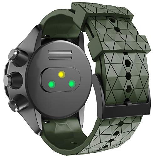 NotoCity Compatible con Correa Suunto 9 Spartan/Titanium/Smart Watch GPS/Suunto Spartan Sport Wrist HR (Ejercito Verde)