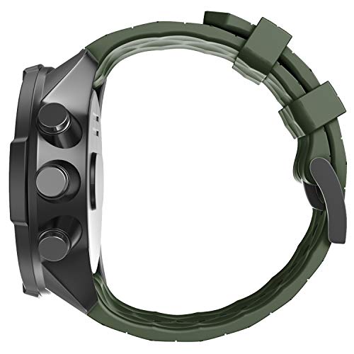 NotoCity Compatible con Correa Suunto 9 Spartan/Titanium/Smart Watch GPS/Suunto Spartan Sport Wrist HR (Ejercito Verde)