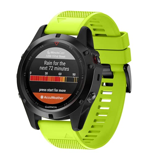 NotoCity Garmin Fenix 3 Correa, Silicona Reemplazo Correa para Garmin Fenix 5X/Fenix 5X Plus/Fenix 6X/Fenix 6X Pro/Fenix 3/Fenix 3 HR, Easy-Fit, no Adapta a Fenix 5