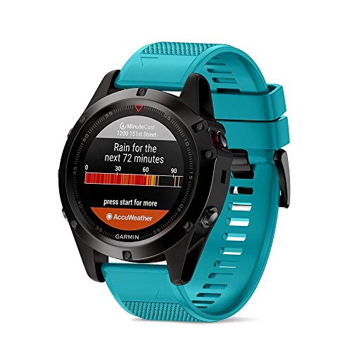 NotoCity Garmin Fenix 3 Correa, Silicona Reemplazo Correa para Garmin Fenix 5X/Fenix 5X Plus/Fenix 6X/Fenix 6X Pro/Fenix 3/Fenix 3 HR, Easy-Fit, no Adapta a Fenix 5