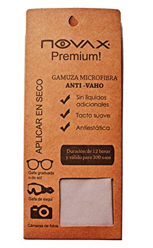 Novax Premium Paño de Microfibra antivaho y Limpieza para 300 Aplicaciones eficaces y hasta 12 Horas