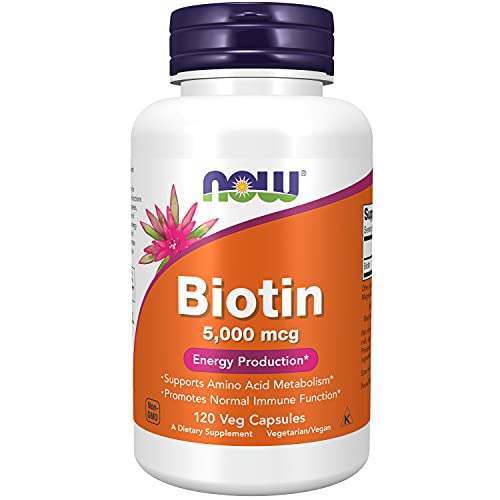 NOW 5000mcg Biotina 120 Cápsulas Veg 120 g