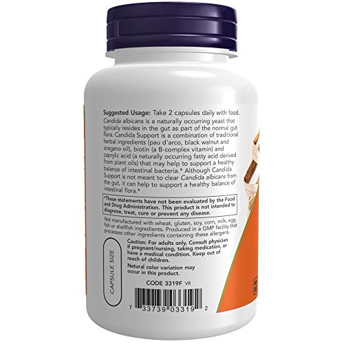 Now Foods Candida Support - 180 Vcaps - 180 Cápsulas