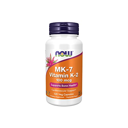 NOW Foods P32197 MK-7 Vitamina K-2 100 Mcg 120 Unidades, 80 g