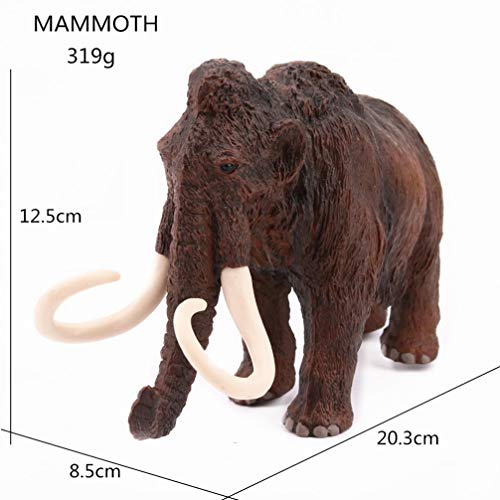 NUOBESTY Mamut Realista Prehistórico Extinto Animal Colección Juguete Estatuilla Bosque Fauna Elefante Ornamento Modelo de Juguete