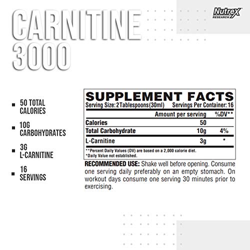 Nutrex Research Liquid Carnitine 3000 Green Apple - 473 ml