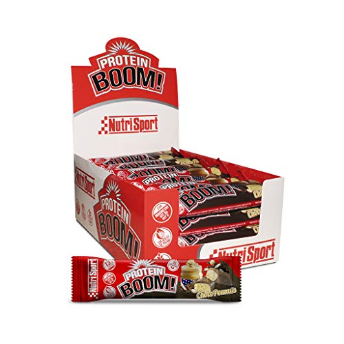 Nutrisport – Barritas Proteicas para Deportistas, Sabor Chocopeanuts, Caja de 24 Barritas, 24 x 49G