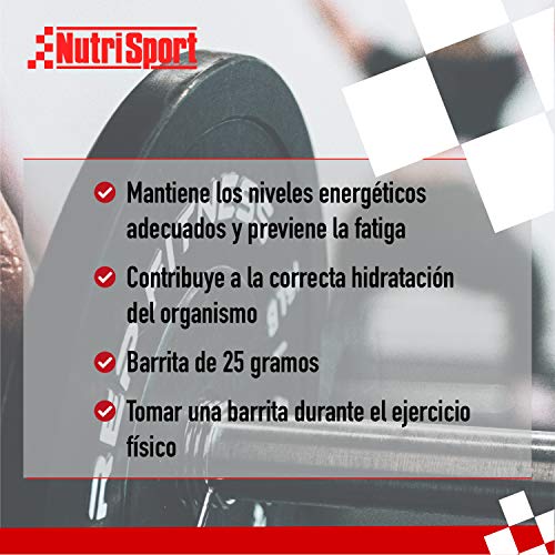 Nutrisport - StimulRed Gummy, Barrita Energética, Taurina y Cafeína, Energía Extra, Sabor Frutos Rojos, Caja de 28 Barritas, 28 x 25 gr