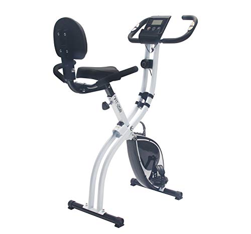 Nyana Fit | Bicicleta Estática Plegable Spinfold | Sillín Confort + Sujección | Resistencia Variable | Rodamientos Magnéticos | Nivel de Intensidad Variable | Altura Regulable | Pantalla Ordenador LCD