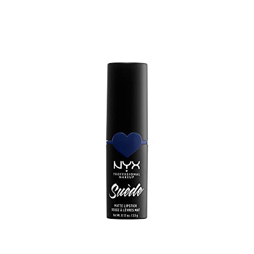 Nyx Professional Makeup Barra De Labios Mate De Larga Duración Y Cobertura Total Suede Matte Lipstick Tono 23 Ex'S Tears Color Azul Oscuro