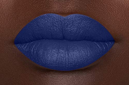Nyx Professional Makeup Barra De Labios Mate De Larga Duración Y Cobertura Total Suede Matte Lipstick Tono 23 Ex'S Tears Color Azul Oscuro
