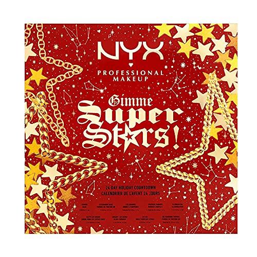 NYX PROFESSIONAL MAKEUP Gimme Super Stars! Calendario De Adviento De Días, 24 Day Holiday Countdown, 24 Unidad