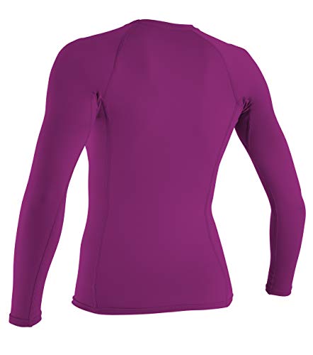 O 'Neill Wetsuits Mujer Protección UV WMS Basic MusicSkins L/S Crew Rosa Fox Pink Talla:Small