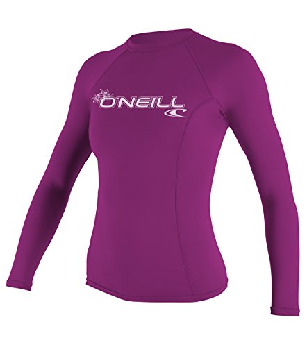 O 'Neill Wetsuits Mujer Protección UV WMS Basic MusicSkins L/S Crew Rosa Fox Pink Talla:Small