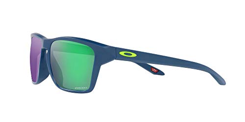 Oakley Gafas de sol rectangulares Oo9448f Sylas Asian Fit para hombre, Poseidón Medio Mate / Prizm Road Jade,