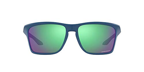 Oakley Gafas de sol rectangulares Oo9448f Sylas Asian Fit para hombre, Poseidón Medio Mate / Prizm Road Jade,