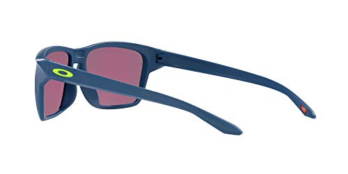 Oakley Gafas de sol rectangulares Oo9448f Sylas Asian Fit para hombre, Poseidón Medio Mate / Prizm Road Jade,