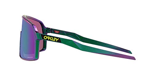 Oakley Men's OO9406A Sutro Asian Fit Rectangular Sunglasses, Green Purple with Splatter/Prizm Road Jade, 60mm