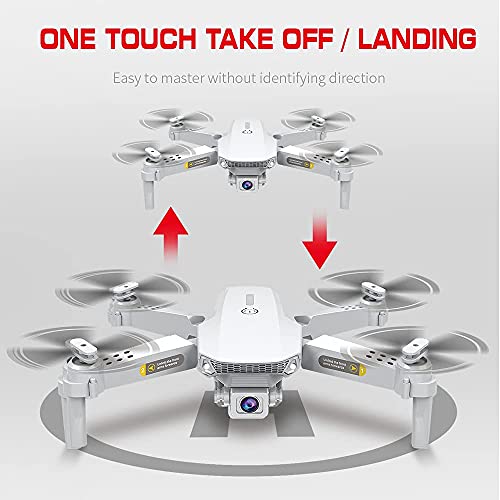 OBEST Mini Drone con Cámara 4k, Quadcopter Plegable de Doble Cámara, Presión de Aire de Altura Fija, Posicionamiento de Flujo óptico, Giro de 360 ​​grados, Retorno de Una Tecla, Ajuste de Velocidad