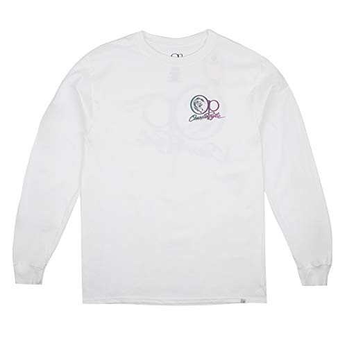 Ocean Pacific Fade Core Logo Long Sleeve Top Camiseta, Blanco, Medium para Hombre