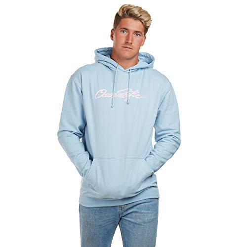 Ocean Pacific Script Logo Sudadera con Capucha, Azul (Sky Blue Sky), L para Hombre