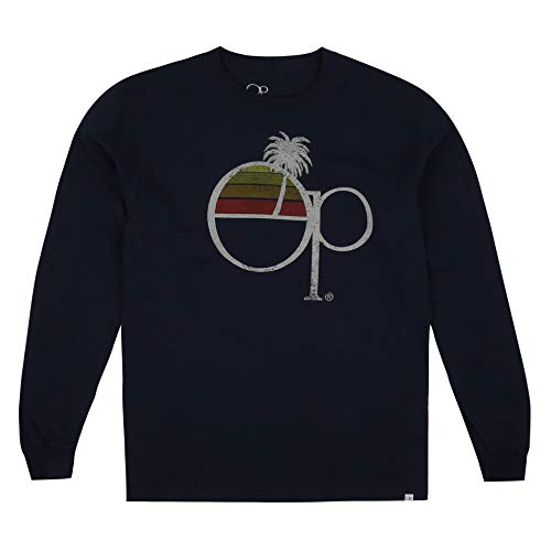 Ocean Pacific Sunset Long Sleeve Top Camiseta, Azul Marino, M para Hombre