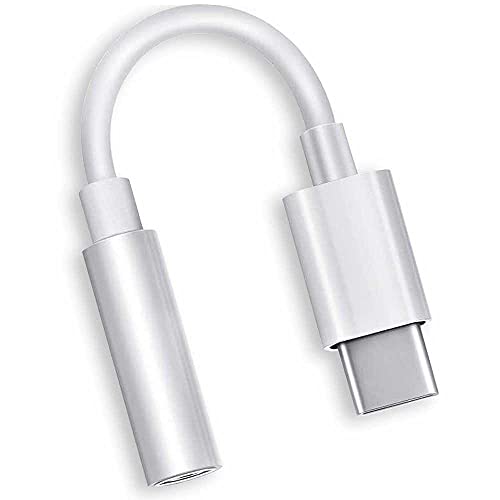 OcioDual Adaptador de Conector USB Tipo C Macho a Jack 3.5mm TRRS OMTP Hembra Blanco Mini Cable Conversor Audio Sonido Estéreo