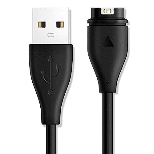 OcioDual Cable de Carga y Datos USB Negro para Garmin Forerunner 935 D2 Charlie Instinct Approach S60/X10/S10 Fenix 5/5S/5X