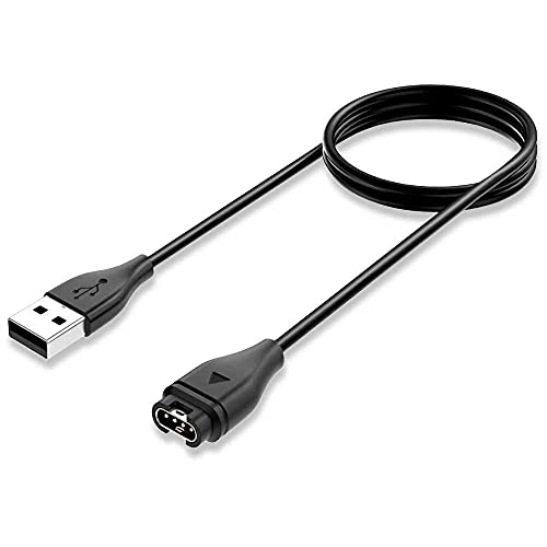 OcioDual Cable de Carga y Datos USB Negro para Garmin Forerunner 935 D2 Charlie Instinct Approach S60/X10/S10 Fenix 5/5S/5X