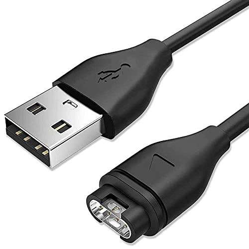 OcioDual Cable de Carga y Datos USB Negro para Garmin Forerunner 935 D2 Charlie Instinct Approach S60/X10/S10 Fenix 5/5S/5X