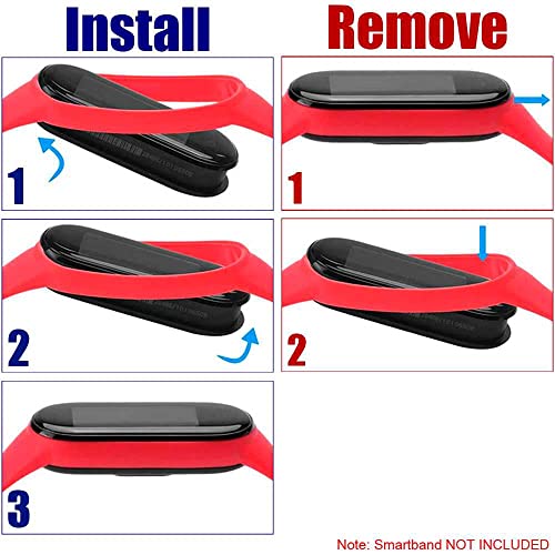 OcioDual Correa de Repuesto Compatible con Xiaomi Mi Smart Band 3 4 Negra Recambio Silicona Suave Flexible Pulsera Brazalete