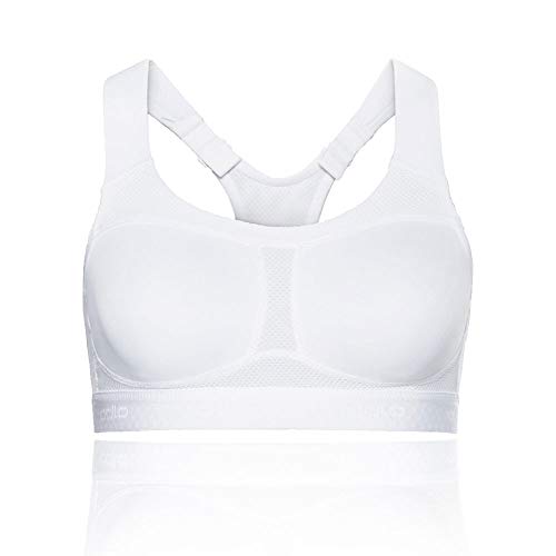 Odlo Ultimate High 13091E - Sujetador Deportivo, Mujer, Sport BH Sports Bra Ultimate High, Blanco, 130 cm