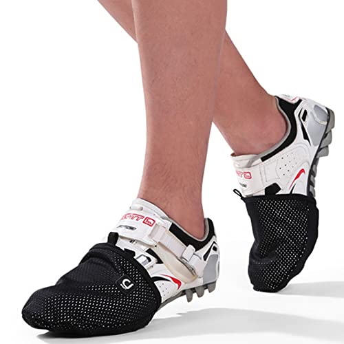 O·Lankeji Calentador de Dedos Cubrezapatillas de Ciclismo Mujeres Hombres A Prueba de Viento Mitad Cubrezapatos Impermeable Cálido Invierno MTB La Carretera Cubiertas para Calzado de Bicicleta