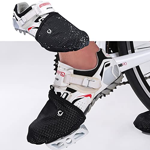 O·Lankeji Calentador de Dedos Cubrezapatillas de Ciclismo Mujeres Hombres A Prueba de Viento Mitad Cubrezapatos Impermeable Cálido Invierno MTB La Carretera Cubiertas para Calzado de Bicicleta