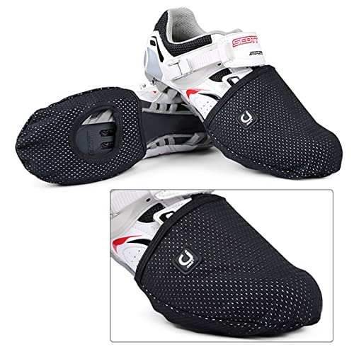 O·Lankeji Calentador de Dedos Cubrezapatillas de Ciclismo Mujeres Hombres A Prueba de Viento Mitad Cubrezapatos Impermeable Cálido Invierno MTB La Carretera Cubiertas para Calzado de Bicicleta