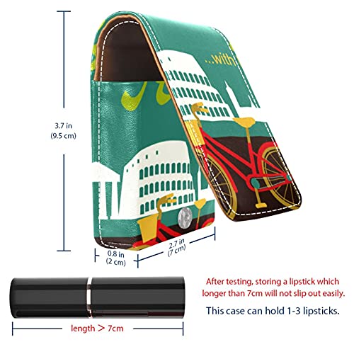 OLEEKA Organizador de lápiz Labial con Tapa,con Espejo,Bicicleta Italiana