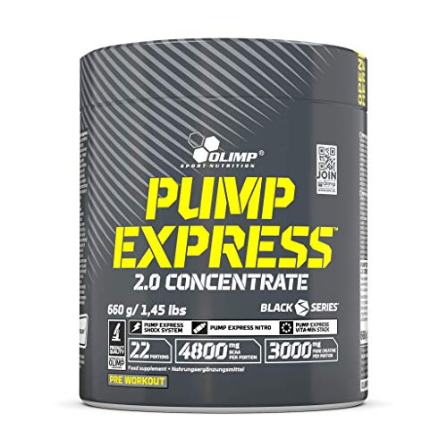 Olimp Sport Nutrition Pump Express 2.0 Concentrate Pre-Entrenamiento, Sabor Naranja - 660 gr