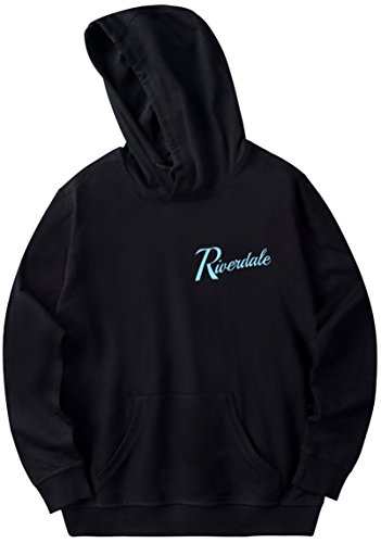 OLIPHEE Hombre Sudaderas con capuchacon Riverdale Suéter De Cuello Collar De Gran Tamaño Unisex logohei-L