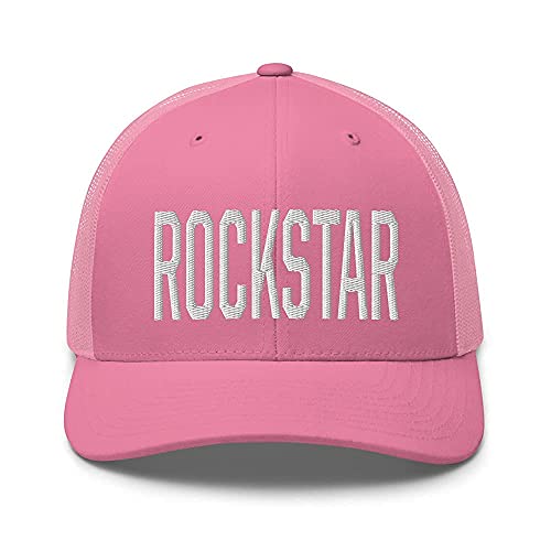 OMYONI Gorra de béisbol 3D Puff Bordado Blanco Rockstar Slogan