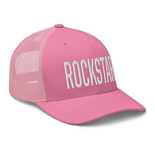 OMYONI Gorra de béisbol 3D Puff Bordado Blanco Rockstar Slogan