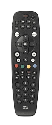 One For All URC2981 OFA8 - Control remoto universal para 8 aparatos (TV, TDT, DVD/Blu-ray, Multimedia y Audio), Negro