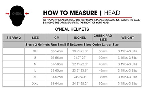 O'NEAL | Casco de Motocicleta | Moto Enduro | Aberturas de ventilación para el máximo Flujo de Aire y refrigeración, Visera Solar integrada | Casco Sierra II Plano | Adultos | Negro | Talla XL