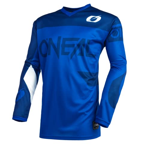 O'Neal | Jersey de Motocicleta | Enduro Motocross | Protección Acolchada para los Codos, Ajuste para una máxima Libertad de Movimiento | Jersey Element Racewear | Adultos | Azul | Talla XL