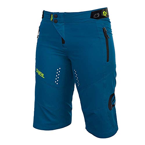 O'Neal | Pantalones de Ciclismo de montaña | MTB Mountain Bike DH Downhill FR Freeride | Corte Femenino, transpiración y Estiramiento Transpirable | Soul Women's Shorts | Adult | Petrol | Talla S